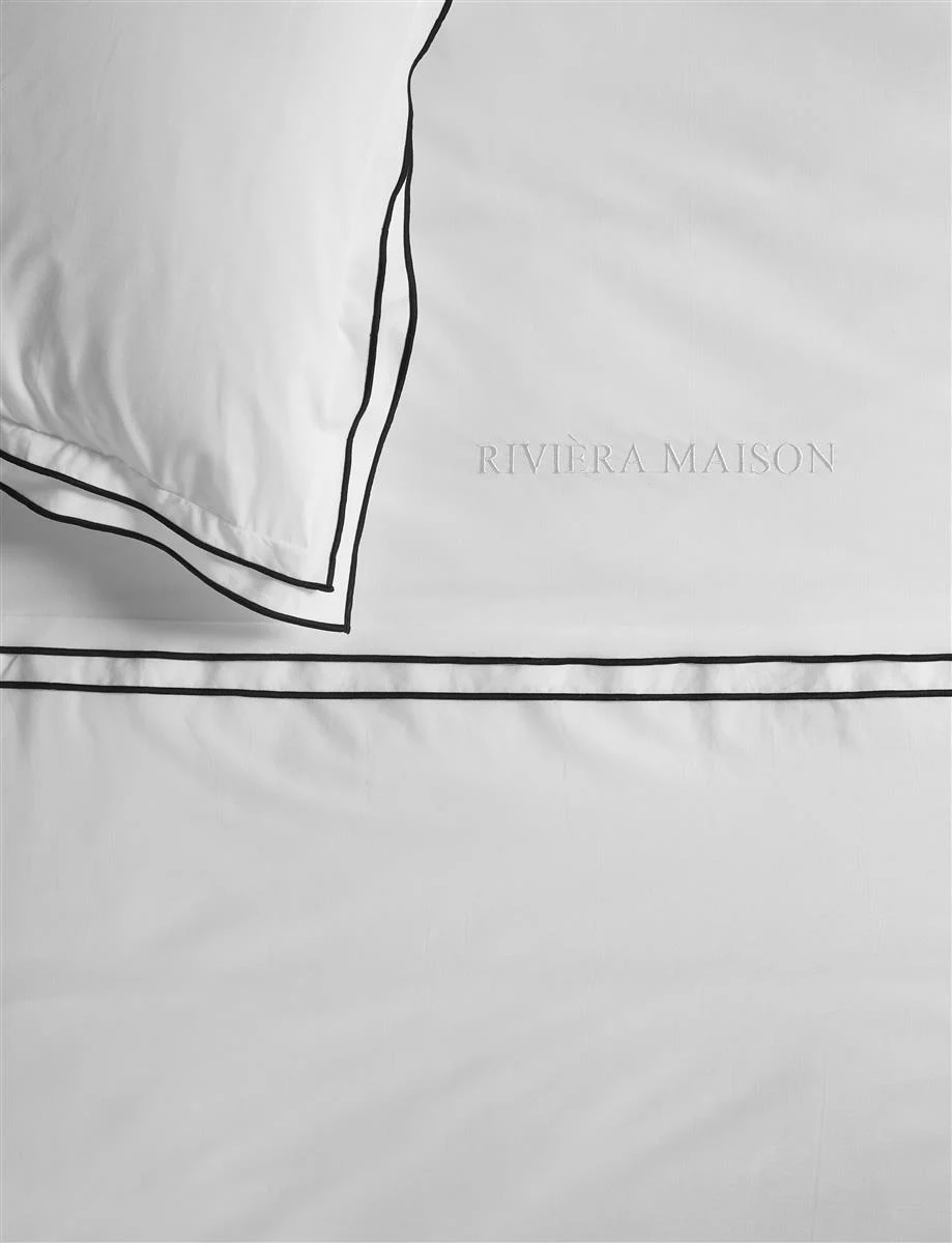 Riviera Maison dekbedovertrek Salute - 155 x 220 cm - White 325934