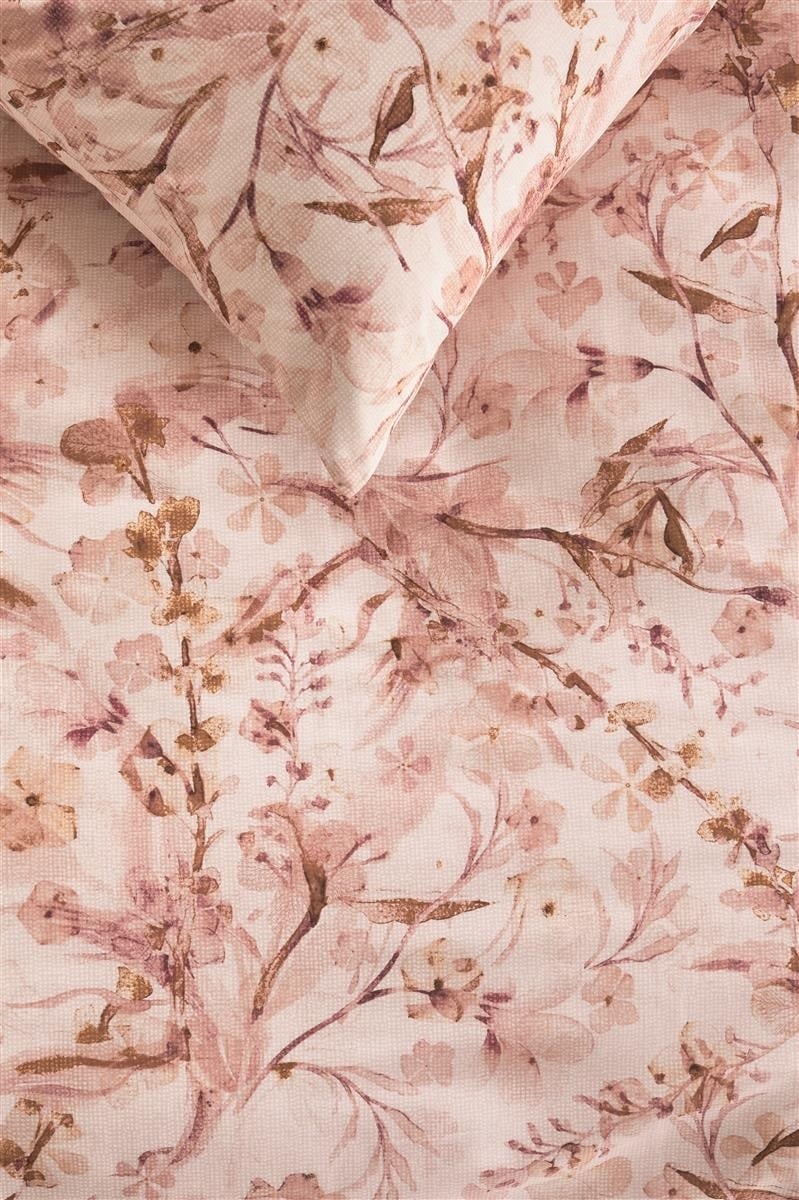 DE Riviera Maison dekbedovertrek Blushing Blooms - 135 x 200 cm - Pink 321484 (duitse maat!) g