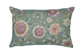 Pip Studio Viva Las Flores Quilted Cushion - 45 x 70 cm - Green 320982