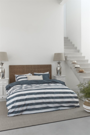 Riviera Maison dekbedovertrek Lindy Lines - 240 x 200/220 cm - Navy 257861@