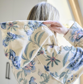 White Pip Studio Secret Garden Bathrobe - L - WhiteBlue 327017