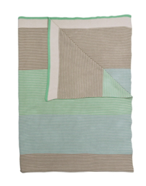 Pip Studio Blockstripe Throw - 130 x 170 cm - Light Green 256311