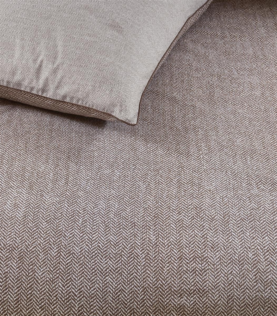 dekbedovertrek Riviera Maison Chevron Weave - 260 x 200/220 cm - Brown 326057