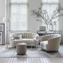 Bowery Footstool linen Flax 3464001 riviera maison
