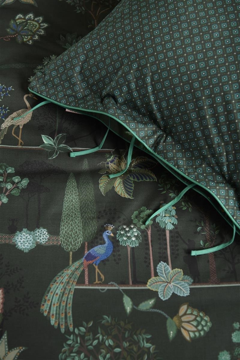 Pip Studio dekbedovertrek Alberi - 200 x 200/220 cm - Dark Green 278044!!