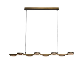 Apriro 8 lichts hanglamp Donker messing
