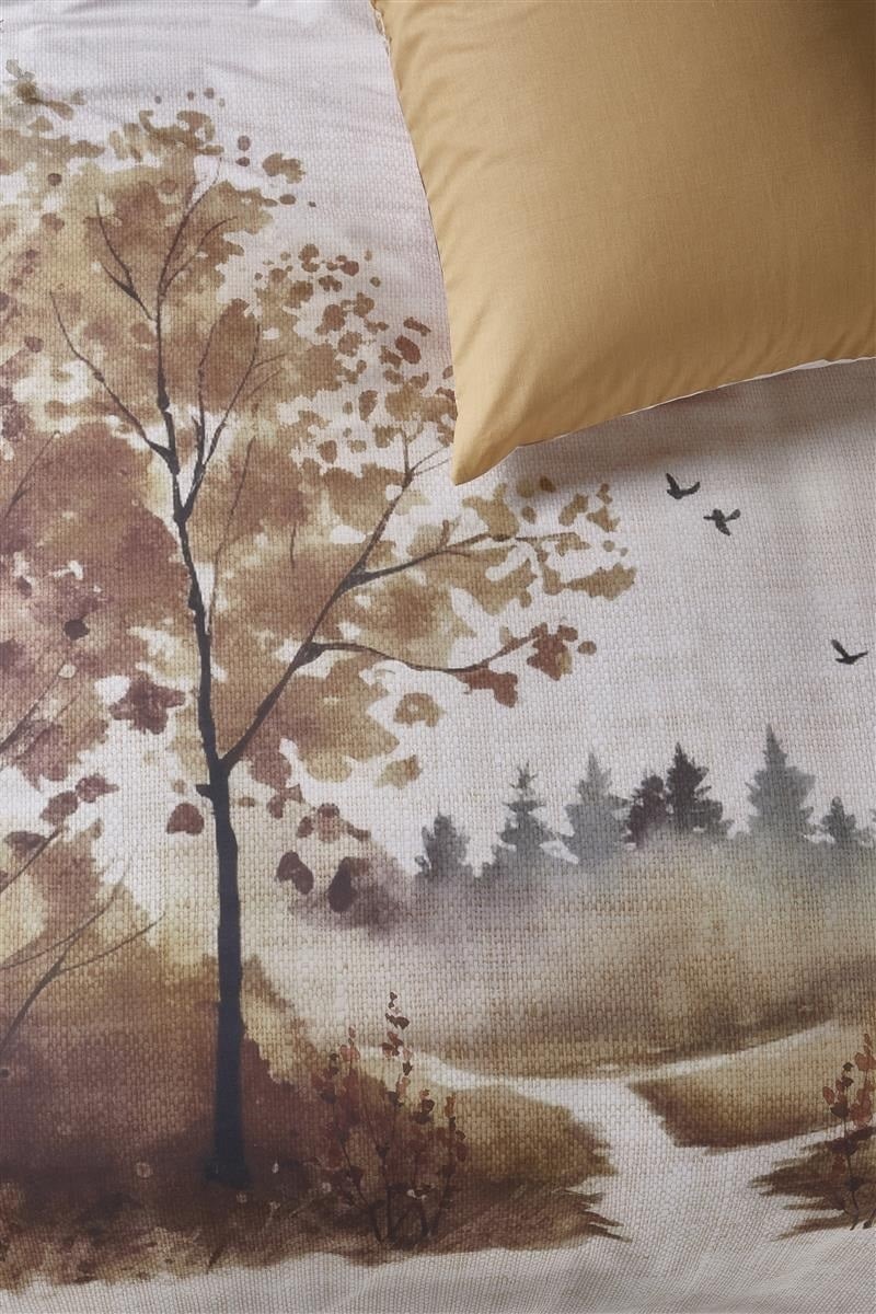a1/ Riviera Maison dekbedovertrek Aurelia - 200 x 200/220 cm - Brown 325956