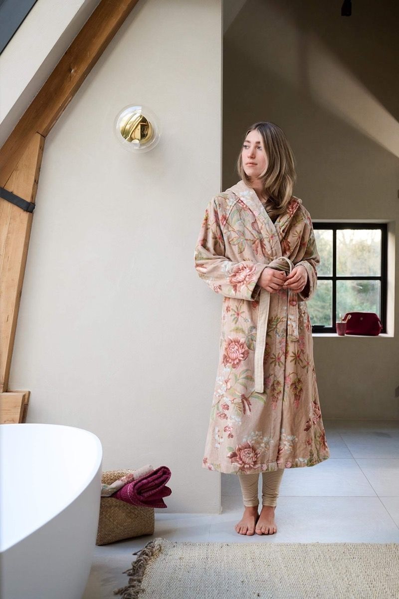 Pip Studio Secret Garden Bathrobe - badjas- Khaki
