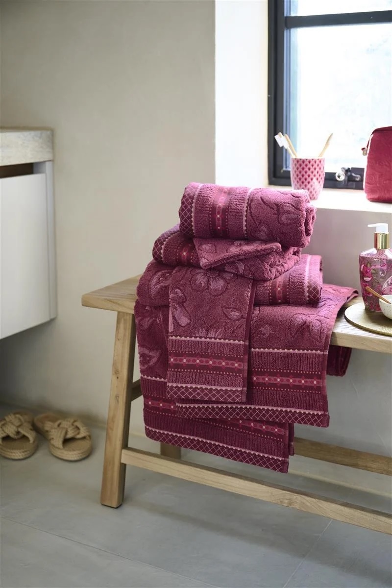 Pip Studio Jasmin Jacquard - 30 x 50 cm - Dark Pink 325895