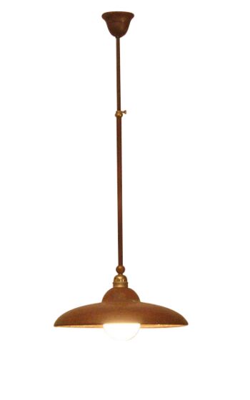 Zanari Enkelvoudige hanglamp bruin patina Frezoli L.068.9.820