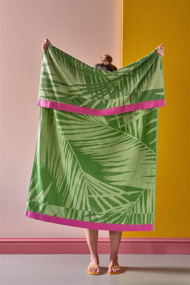 KAAT Amsterdam Belize Beach Towel - 100 x 180 cm - Green 330032!