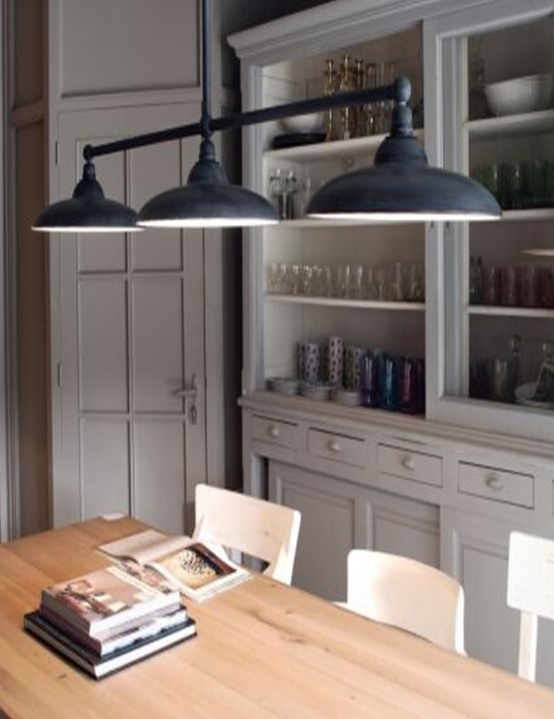 Hanglamp Vechia Plafondlamp incl. 3 kappen grijs Tierlantijn