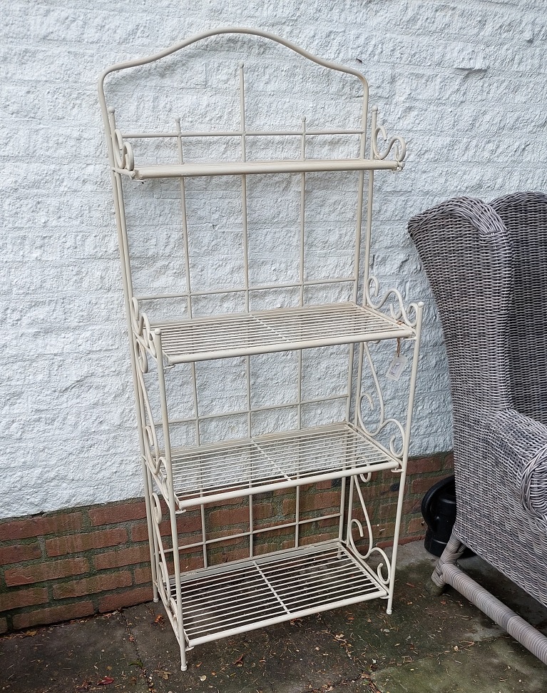rek ijzer kom aardewerk 138 x 60 x 30cm