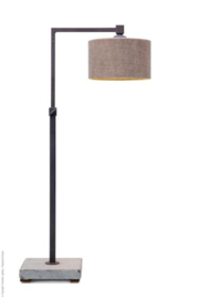 Schreibtischlampe aus Hartstein Mattschwarz