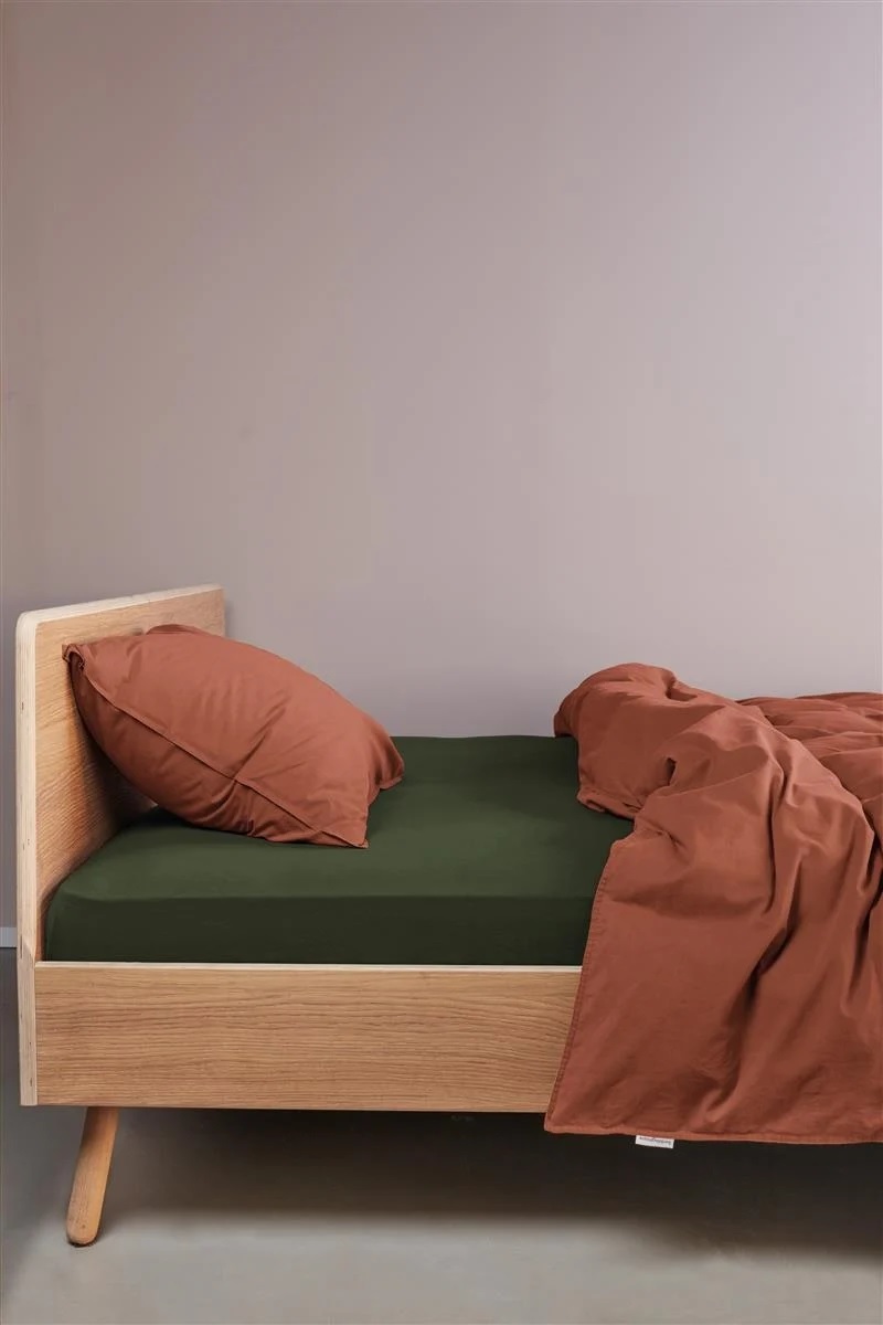 Beddinghouse Jersey Fitted Sheet - 90 x 200/220 cm - Dark Green 221355