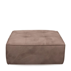 Brandon Footstool, scottish suede, liver Riviera Maison 5512001