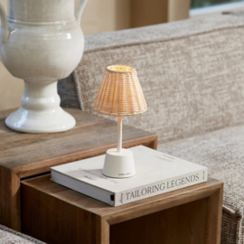 Tafellamp Luminee Rattan USB riviera maison