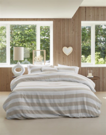 Riviera Maison Striped - 140 x 200/220 cm - Sand 330252