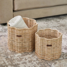 Manden Rustic Rattan Blossom, 2 stuks riviera maison