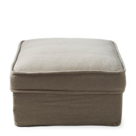 Metropolis Footstool 80x80 cm, washed cotton, natural Riviera Maison 3724001