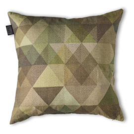 groen KAAT Amsterdam Alvar kussen 45 x 45 cm Olive 333206 incl vulling