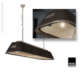 Bizz Gegoten mat zwart hanglamp.Frezoli L.835.1.600