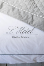 IT Riviera Maison dekbedovertrek L''Hotel Anthracite 240x220 + 2 kussenslopen 50x70 cm Italiaanse maat!!! 129328 V