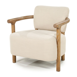 596190 Glenn Armchair Herringbone Beige Riviera Maison