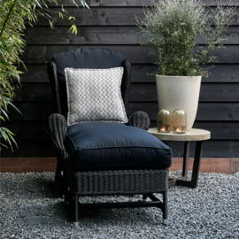 Nicolas Wing Chair Outdoor Footstool, black Riviera Maison 509230