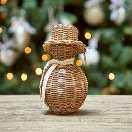 Rustic Rattan Snowman riviera maison 548440 (+/-27cm)