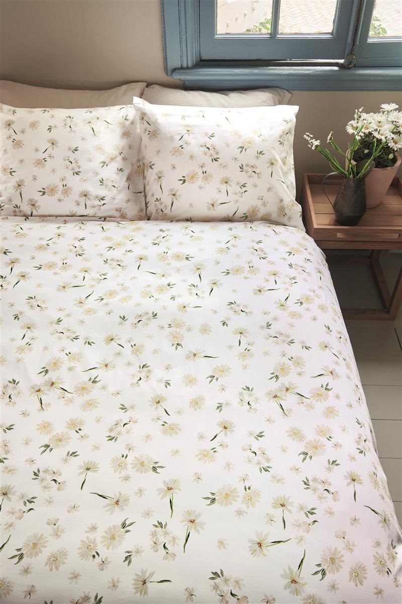 DE j8/ Beddinghouse Daisies - 155 x 220 cm - White 321348