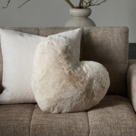 Heather Heart Faux Fur Pillow Riviera Maison 564780