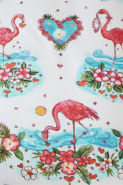 Beddinghouse dekbedovertrek Kids Flamingo Flower - 100 x 135 cm - Pink 179557