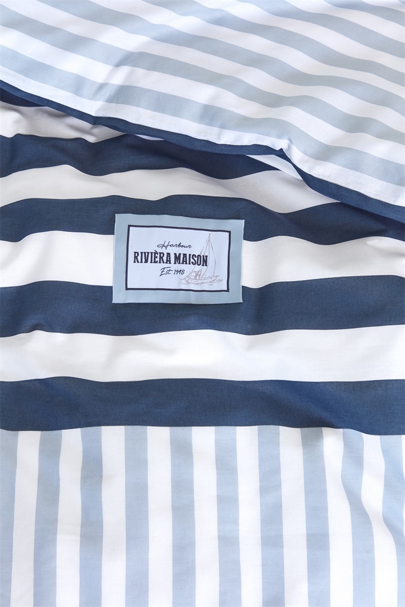 a1/ Riviera Maison dekbedovertrek Harbour - 200 x 200/220 cm - Blue 180757