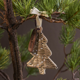 Rustic Rattan Christmas Tree Ornament (afm 8x12 cm) 599270