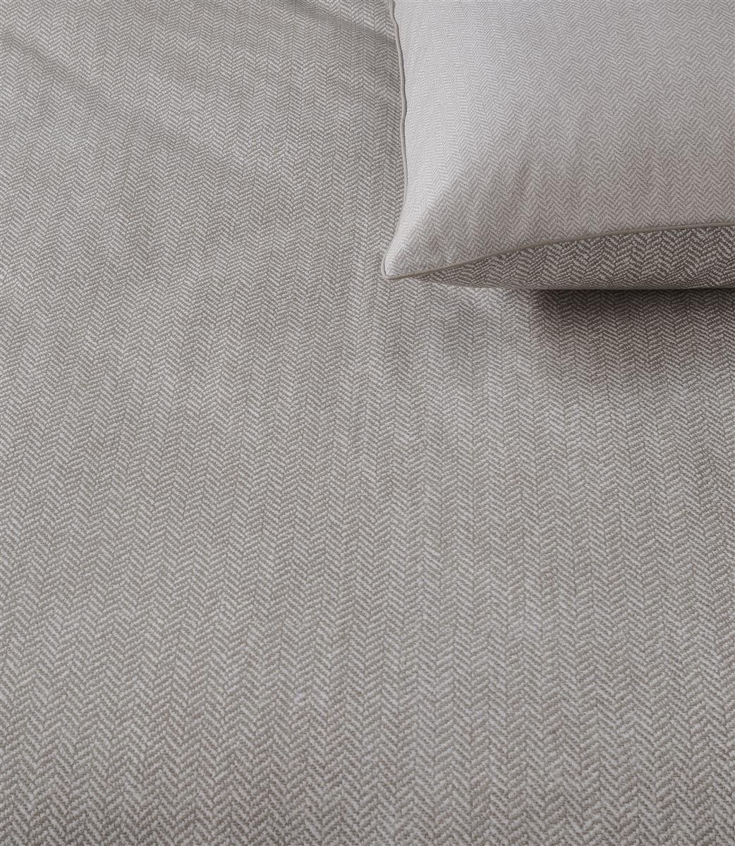 Riviera Maison dekbedovertrek Chevron Weave - 135 x 200 cm - Sand 325996 (duitse maat!)