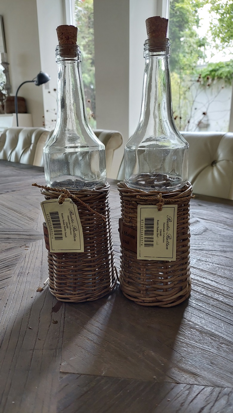 2 x rustic rattan sierfles Riviera Maison