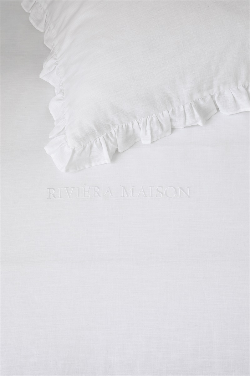 Riviera Maison dekbedovertrek Savannah - 135 x 200 cm - White 258007 (duitse maat!)