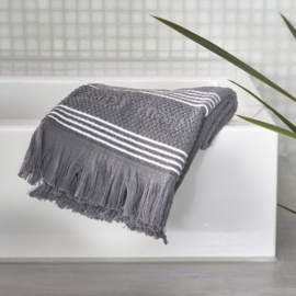 6x Serene anthracite Guest Towel 50x30 Riviera Maison 492290