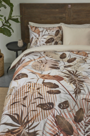 Riviera Maison dekbedovertrek Sunset Leafs - 240 x 200/220 cm - Brown 257264 V!