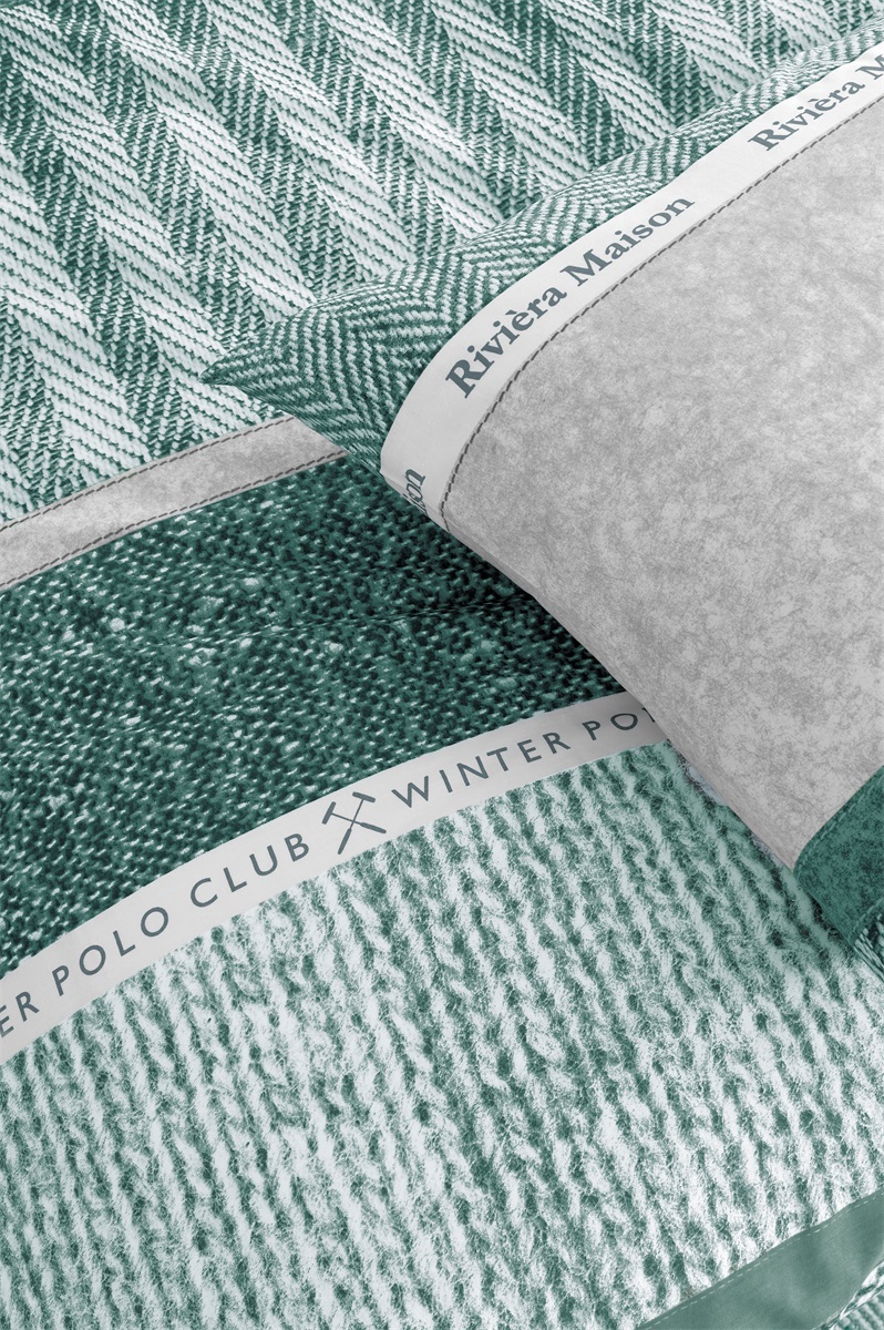 Riviera Maison dekbedovertrek Happy Winter - 260 x 200/220 cm - Green 233869