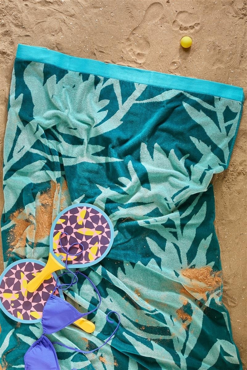 KAAT Amsterdam Bermuda Beach Towel - 100 x 180 cm - Blue Green 330033!