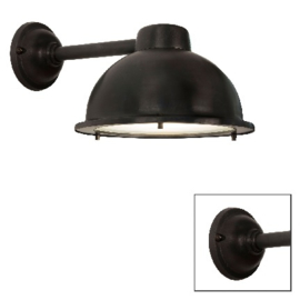 Nasso Buiten/wandlamp in donkerbruin zwarte finish