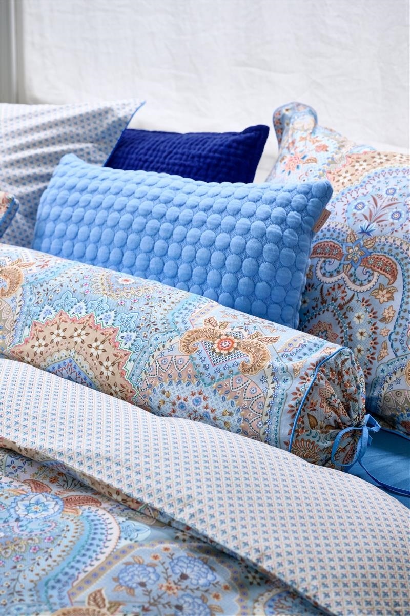 Pip Studio Jabali Flower Roll Cushion - 22 x 70 cm - Blue 329656