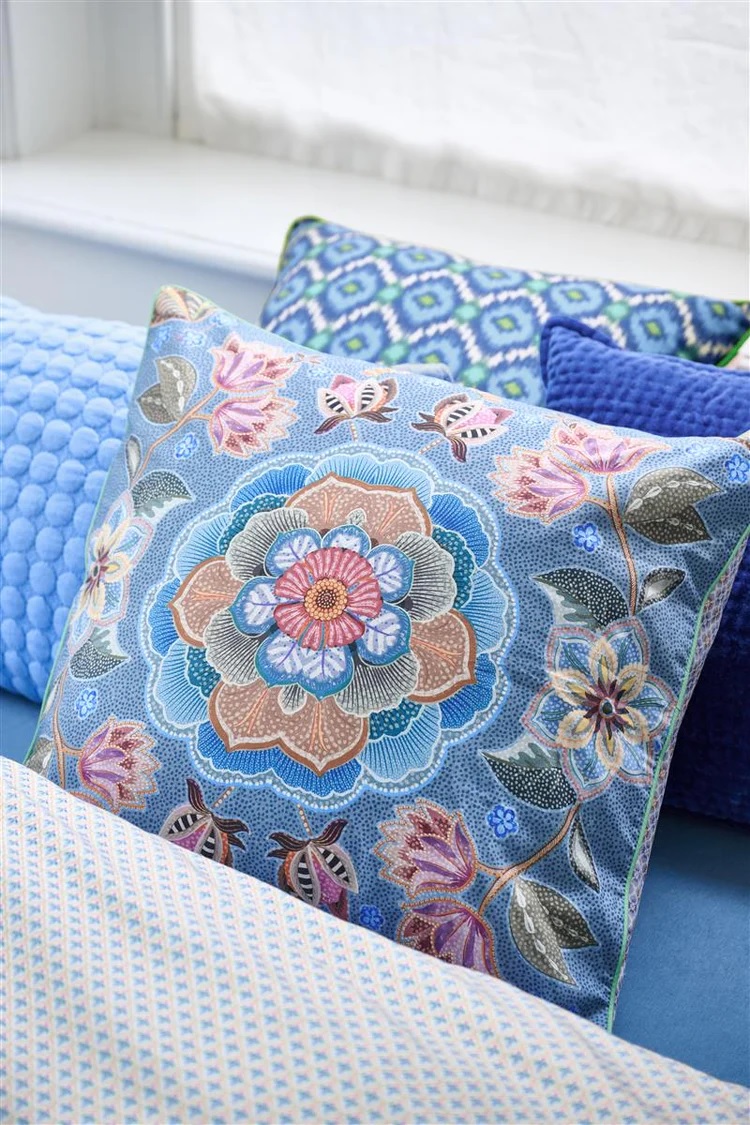 Pip Studio Matata Square Cushion - 53 x 53 cm - Blue 329661