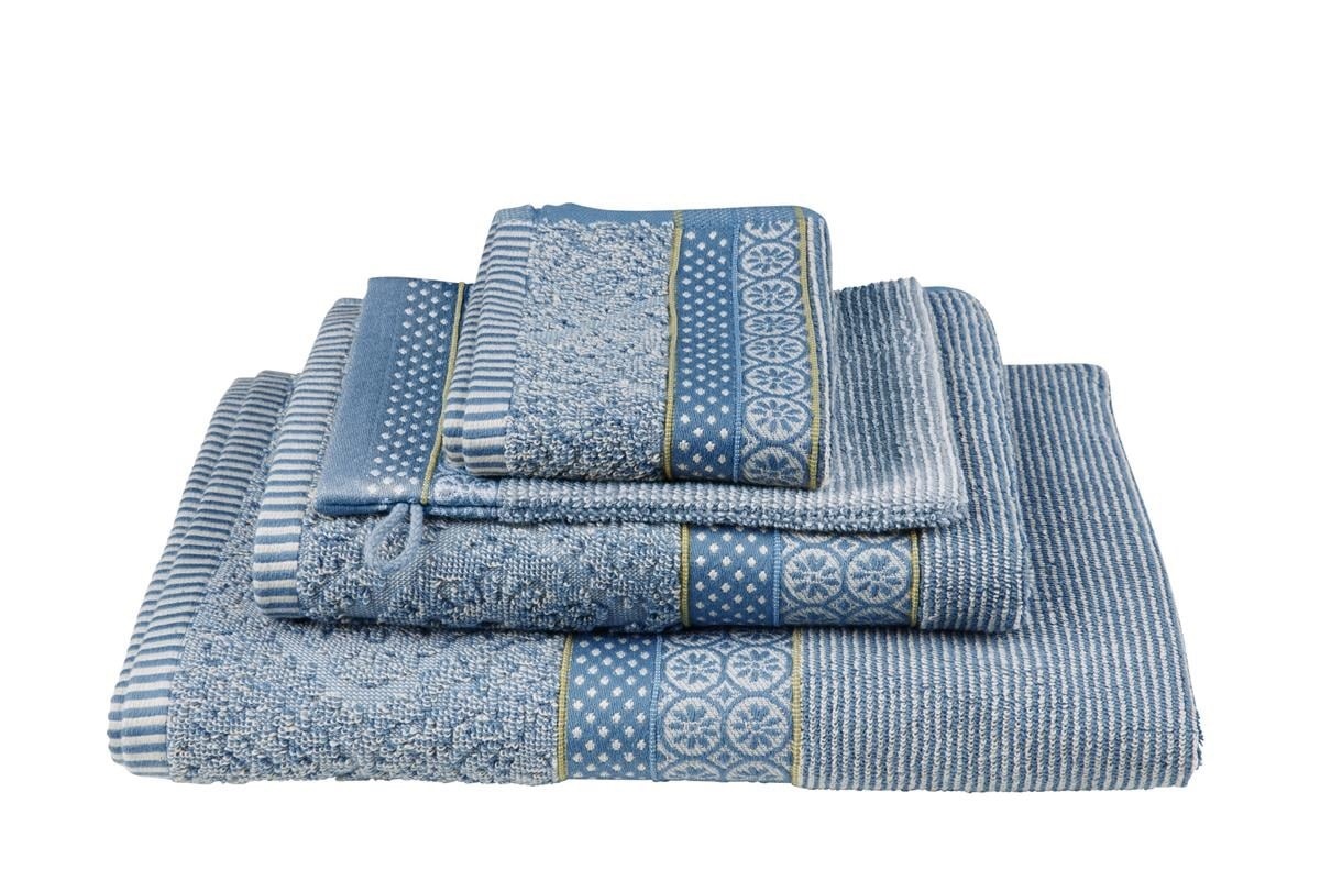 Pip Studio Soft Zellige - gastendoekje 30 x 50 cm - Blue Grey 320903