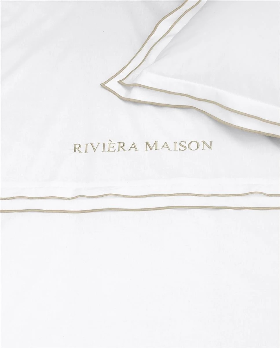 Riviera Maison dekbedovertrek Salute - 260 x 200/220 cm - Sand 329838