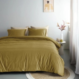 Ambiante dekbedovertrek Velvety - 200 x 200/220 cm + 2x 60 x 70 cm - Ochre 333262
