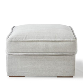 Metropolis Footstool 80x80 cm, washed cotton, ash grey Riviera Maison 3724007