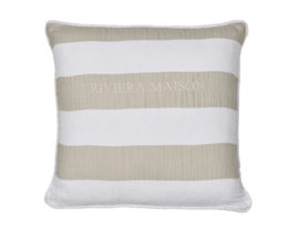 Riviera Maison Striped Cushion - 45 x 45 cm - Sand 330266 (incl vulling)